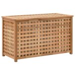 Coffre de blanchisserie 77, 5x37, 5x46, 5 cm bois massif de noyer