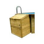 Coffre de filtration pour piscine bois avec fond - h 143