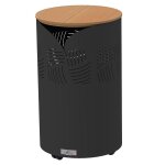 Coffre � granul�s rond essentiel avec couvercle bambou