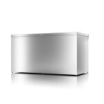 Coffre haut de rangement polyvalent - taille m - argent mtallis - 159x76, 5x82, 2 - acier
