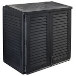 Coffre de jardin avec 2 portes verrouillable 117 x 74 x 110 cm