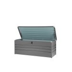 Coffre de jardin en acier gris 165 x 70 cm cebrosa