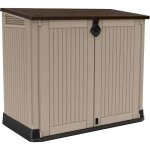 Coffre jardin en r�sine  caracas  - 880l - 132 x 71. 5 x 113. 5 cm - beige