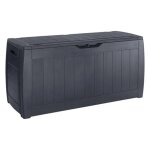 Coffre de rangement - keter - hollywood - 270l - graphite - r�sistant aux intemp�ries