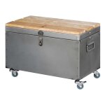 Coffre de rangement brut - planches & roulettes