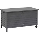 Coffre de rangement hespride menango graphite 600 l en aluminum trait epoxy 150 x 73, 5 x 83 cm