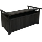 Coffre de rangement hwc - o13, coffre de jardin coffre de rangement, sapin bois mvg 53x108x60cm anthracite ...
