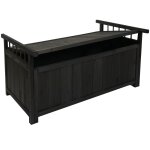 Coffre de rangement jardin 108 cm coffre ext�rieur avec couvercle en bois de sapin anthracite 04 0009600 ...