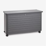 Coffre de rangement pour jardin en acier forzan gris graphite