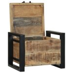 Coffres de rangement vidaxl 40x30x30cm en bois de manguier massif et m�tal