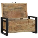 Coffres de rangement vidaxl 60x30x30cm en bois de mangue massif et mtal