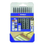 Coffret 10 lames de scie sauteuse t pour bois