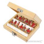 Coffret de 12 fraises  dfoncer tct de 8 mm - 8 mm