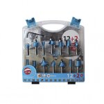 Coffret 14 fraises de dfonceuse - plaquettes carbure - queue 8 mm leman