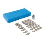 Coffret de 15 embouts torx courts 30mm et longs 75mm de t20  t55