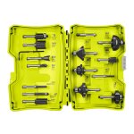 Coffret 15 fraises panachées ryobi queue de diamètre 6mm rakrbs15 Coffret 15 fraises panachées ryobi queue de diamètre 6mm rakrbs15