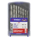 Coffret de 19 forets hss pro - pour acier et fonte tivoly