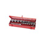 Coffret de 21 cls / douilles 3 / 4 pouce mtriques - 21 pcs