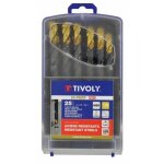 Coffret 25 forets m�taux hss - queue 3 m�plats - steam tin tivoly