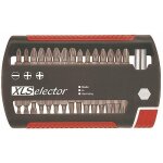 Coffret 30 embouts de vissage xl selector : fendu, phillips, pozidriv et torx wiha