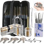Coffret de 30 serrures transparentes pour entrainement au crochetage, pour debutant