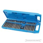 Coffret de 40 embouts de vissage en torx, 6 pans et spline - 40 pcs