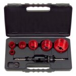 Coffret de 6 scies cloche electricien, 22 - 29 - 35 - 44 - 51 - 68 mm