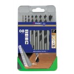 Coffret de 8 forets bois gradu�s - 3 pointes - Ø 2 � 10 mm tivoly