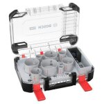 Coffret de 8 scies trpans pc plus diam 25  86 mm multi matriaux - bosch - 2608594430