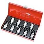Coffret de 9 douilles tournevis torx� perc� 1 / 2 , t20 � t60 ks tools 922. 1802