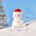 Coffret cadeau de bureau pour nouvel an, ornement de jardin, figurine miniature de bonhomme de neige, ...