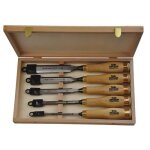 Coffret de cinq ciseaux � bois pour sculpteur 111t emile peyron