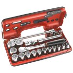 Coffret de clé à cliquet étanche dbox avec douilles 1 / 2 facom sl. dbox1pb 6 pans (21 pièces) Coffret de clé à cliquet étanche dbox avec douilles 1 / 2 facom sl. dbox1pb 6 pans (21 pièces)