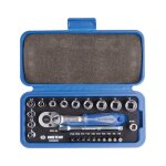 Coffret cliquet + douilles 6 pans et embouts 1 / 4 - king tony