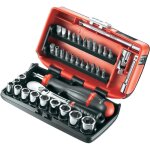 Coffret compact 1 / 4  6 - pans avec cliquet etanche - en pouces