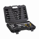 Coffret de douilles 1 / 4 et 1 / 2 + cls mixtes stanley - 41 pices - stmt82832 - 1
