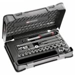 Coffret douilles 3 / 8  - 6 pans m�triques - 20 pi�ces - j. 161 - 3p6 facom