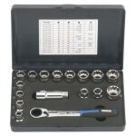 Coffret de douilles traversantes 1 / 2  - 3 / 8  - tripleplus - 17 pcs