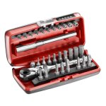 Coffret d'embouts de vissage 1 / 4'' avec clé à cliquet facom r. 180j31pb (31 pièces) Coffret d'embouts de vissage 1 / 4'' avec clé à cliquet facom r. 180j31pb (31 pièces)