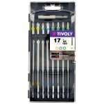 Coffret embout de vissage extra long tivoly - longueur 120 mm - 17 pices