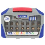 Coffret embouts de vissage torsion titane tivoly - 22 pièces Coffret embouts de vissage torsion titane tivoly - 22 pièces