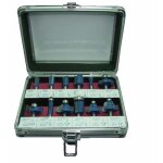 Coffret de fraises de d�fonceuse, queue de 8 mm, 3 plaquettes carbure fammab