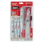 Coffret de lame d�molition milwaukee pour scie sabre - 12 pi�ces - 49222229
