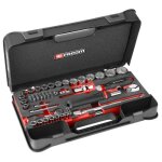 Coffret mbox serrage 1 / 4 & 1 / 2 ogv� grip, plateau mousse (60 pces) - facom - rs. grppb
