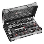 Coffret mixte clé à cliquet + douilles facom rs. 161 - 1pb 1 / 4 et 1 / 2 Coffret mixte clé à cliquet + douilles facom rs. 161 - 1pb 1 / 4 et 1 / 2