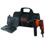 Coffret perceuse � percussion black & decker 710w avec 32 accessoires