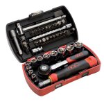 Coffret pocket light 39 pi�ces cliquet + douilles 1 / 4  + vissage 73 - r39z sam outillage