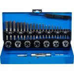 Coffret tarauds et filieres bgs technic de m3 a m12 - acier au carbone gcr15