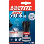 Colle cyanoacrylate loctite superglue - 3 pinceau 5g