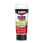 Colle de fixation sader fixer sans percer tous travaux intérieur / extérieur transparent 50g Colle de fixation sader fixer sans percer tous travaux intérieur / extérieur transparent 50g